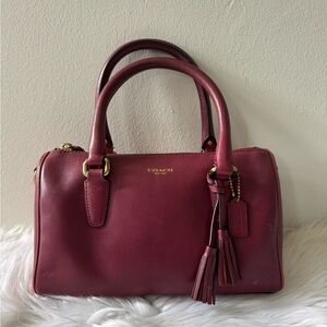 Coach Legacy Mini Satchel Burgundy Leather